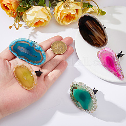 5 шт. зажимы для воздуховодов автомобиля из натурального агата&nbsp;HJEW-DC00112