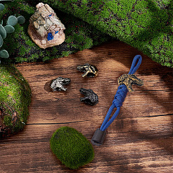 3 шт. 3-х цветные латунные бусины в форме головы динозавра KK-NB0002-95