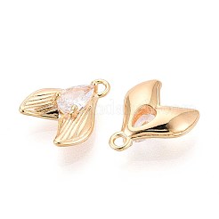 Ottone micro spianare pendenti zirconi&nbsp;KK-T071-38G