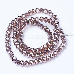 Стеклянные бусины с гальваническим покрытием &nbsp;LS-EGLA-A034-T6mm-C12