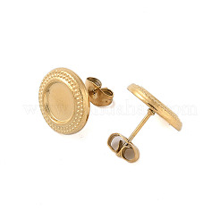Boucles d'oreilles en acier inoxydable 304 avec placage ionique (IP) pour femmes&nbsp;STAS-S125-05G