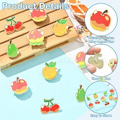 10 pin esmaltado de fruta de 5 estilos&nbsp;JEWB-CJ0003-20