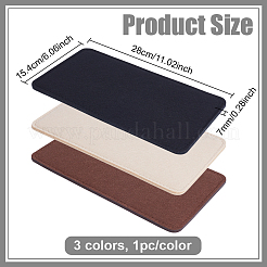 3 Stück 3 Stile rechteckiger Filztaschenboden&nbsp;DIY-PH0028-27A