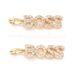 Латунные микропаве прозрачные подвески с фианитом ZIRC-Z019-37G-NR