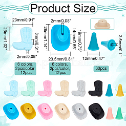 Силиконовые стопоры для спиц в виде ковбойской шляпы и сапог SIL-NB0001-33