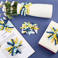 Selbstklebendes Geschenkpapier-Accessoire aus gelockten Polyesterschleifen&nbsp;DIY-WH20053-03B