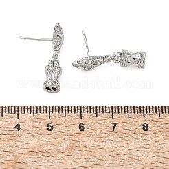 Ohrstecker aus Messing mit Pavé-Zirkonia&nbsp;KK-C172-08P