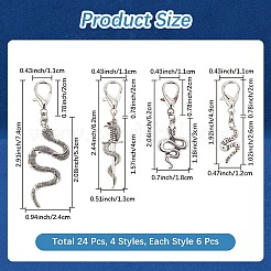 Dijes de aleación de serpiente para zapatos&nbsp;HJEW-CP00018