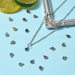 20 pz 303 ciondoli in strass in acciaio inossidabile&nbsp;STAS-YW0001-17