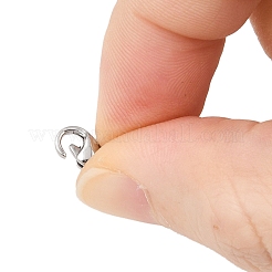 変色しにくい316サージカルステンレススチール製ロブスタークロウ留め金  ステンレス鋼色  9x6x3mm  穴：1mm&nbsp;X-316-XX01