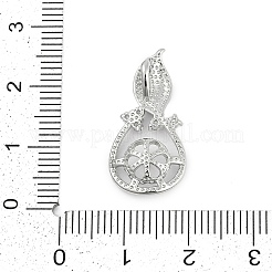 Латунные микро-паве прозрачные кубические цирконии европейские подвески-шармы KK-Q026-14P