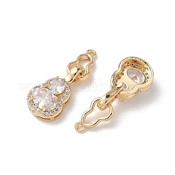 Pendenti in zirconi cubici trasparenti in micro pavè di ottone&nbsp;KK-P355-18G