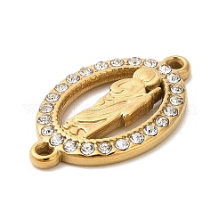 304 нержавеющая сталь стразы овальные с подвесками-соединителями Saint Jude&nbsp;STAS-H479-01G