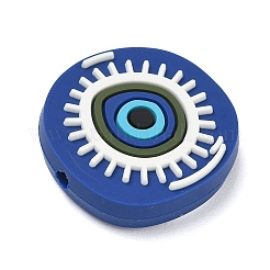 Silikonperlen mit Motiv des bösen Blicks&nbsp;SL-CBACE28-03F