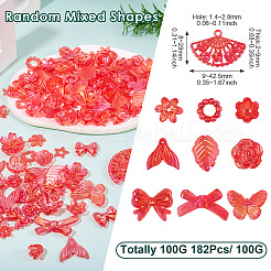 182шт 100г прозрачные акриловые бусины&nbsp;OACR-TA0003-66D