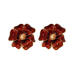 Серьги-гвоздики из сплава и эмали&nbsp;FS-WG6063A-01