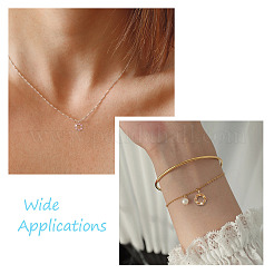 10шт 5 цвета латунные микро проложить кубический цирконий шармы KK-PJ0001-23