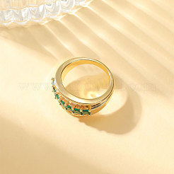 Anelli da dito da donna in ottone con micro pavé di zirconi cubici&nbsp;WG07BF8-01