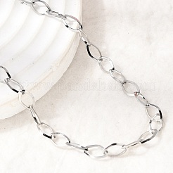 Цепочка-колье из нержавеющей стали 201 с ромбовидными звеньями&nbsp;NJEW-K302-12P