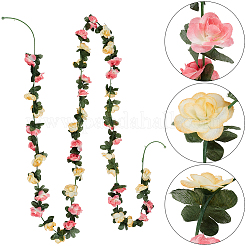 Kunststoff künstliche Rose Rattan&nbsp;DIY-WH20062-112A