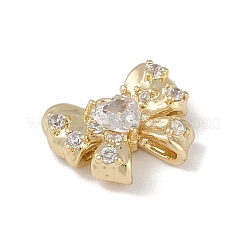 Латунные микропаве прозрачные кубические циркониевые подвески&nbsp;KK-Z065-04G