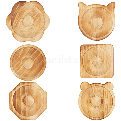 6 stücke 6 arten buche holz schmuck armband finger ring diplay halter tablett&nbsp;ODIS-BBC0001-03A