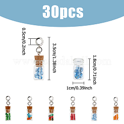 30 шт. стеклянная бутылка со стеклянными бусинами европейские подвески&nbsp;PALLOY-FI0001-02