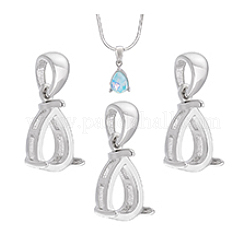 3 шт. подвеска из стерлингового серебра с кабошоном&nbsp;STER-PH0004-25