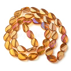 Прозрачные гальванические стеклянные бусины&nbsp;EGLA-C001-FR05