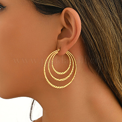 Тройные серьги-кольца из нержавеющей стали ZM0162