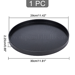 Plateau de service plat rond en bois&nbsp;AJEW-WH0244-95