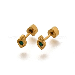 Серьги-гвоздики из нержавеющей стали 304 с ионным покрытием (IP) в форме моркови&nbsp;EJEW-A118-20G-01