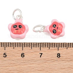 Aleación con dijes de esmalte rosa intenso&nbsp;AL-CBA415D-40S