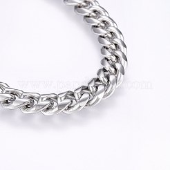 Устойчивые к потускнению браслеты из нержавеющей стали 201 панцирного плетения&nbsp;BJEW-E343-01A