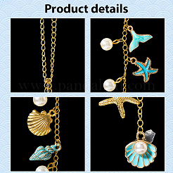 Подвесные украшения из эмали из сплава 2 шт.&nbsp;HJEW-SC0002-69