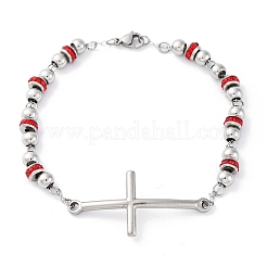 201 браслет из звеньев цепи из нержавеющей стали&nbsp;BJEW-A032-01P-03