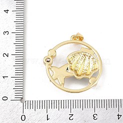 Кулоны с фианитами из латуни&nbsp;KK-L251-22G-02