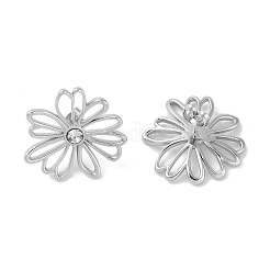 Orecchini a bottone con strass in acciaio inossidabile 304&nbsp;EJEW-S227-07P