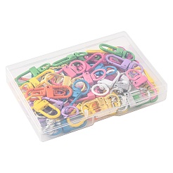 60 Stück 10 Farben Zinklegierung Backfarbe Drehkarabinerhaken Verschlüsse&nbsp;FIND-FS0005-10