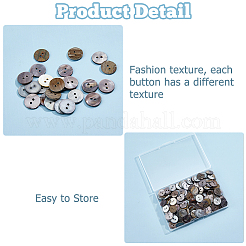 250 шт. плоские круглые пуговицы с 2 отверстиями&nbsp;SHEL-HS0001-02
