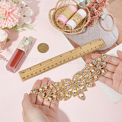 Аппликация из латуни со стразами&nbsp;KK-WH0081-78G