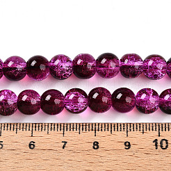 Прозрачный хрустят нити стеклянной бусины&nbsp;X1-GLAA-T025-8mm-02F