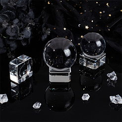 Стеклянные хрустальные шары-подставки для демонстрации&nbsp;AJEW-WH0314-623