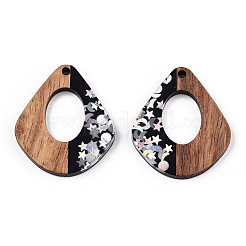 Подвески из непрозрачной смолы и ореха RESI-N039-57C