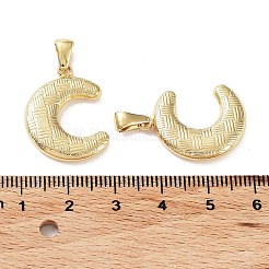 304ステンレスペンダント  ムーンチャーム  ゴールドカラー  24x17.5x4mm  穴：6x3mm&nbsp;STAS-P329-07G