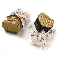 Орнамент модели из смолы и опалита&nbsp;DJEW-Z001-01G