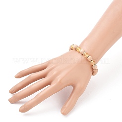 Круглые браслеты-стрейч с кристаллами натурального кварца&nbsp;BJEW-JB05607-03