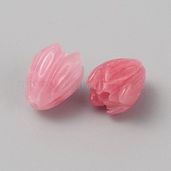 Непрозрачные бусины из цветочной розы из смолы&nbsp;RESI-TAC0022-01F