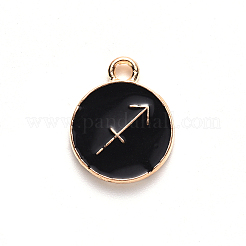 Pendentifs d'émail en alliage&nbsp;LS-ENAM-S124-01B-08F