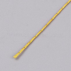 50mセグメント染色ラウンドナイロン中国結びコード  金の糸で  DIYのジュエリーには  オリーブドラブ  0.8mm  約54.68ヤード（50m）/ロール&nbsp;WCOR-WH20002-01D